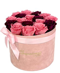 Picture of Pink Box Forever Roses Pink-Purple