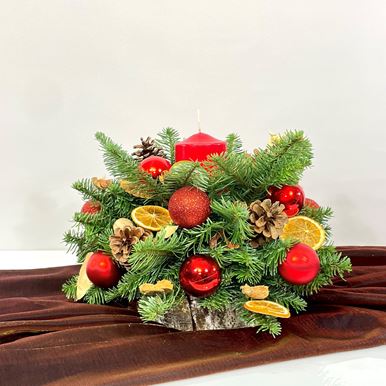 Picture of Festive Wreath with Candle No. 249