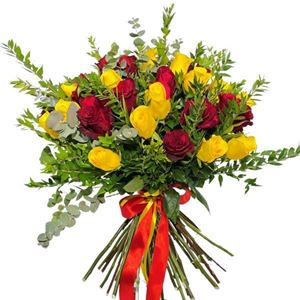 Εικόνα της Μπουκέτο Red and Yellow Roses